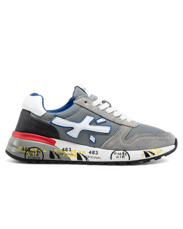Premiata Mick Grey White Blue Red