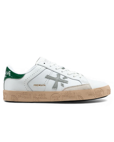 Premiata Steven White Green Grey Beige