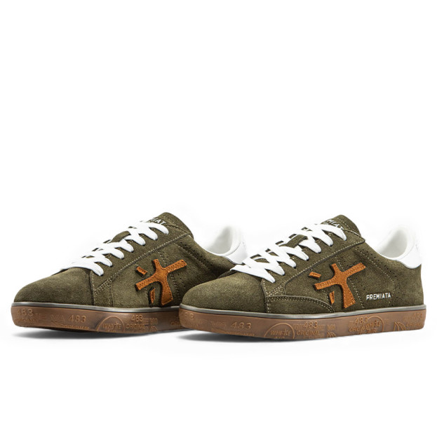 Premiata Steven Khaki Brown White